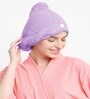 Pink Microfiber Solid 380 GSM Hair Wrap Towel (Set of 2)