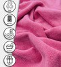 Pink Microfiber Solid 450 GSM Bath Towel