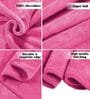 Pink Microfiber Solid 450 GSM Bath Towel