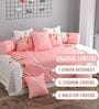 Pink Microfibre 220 TC 8 Pcs Diwan Set