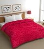 Pink Mink Floral 400 GSM Double Bed Blanket