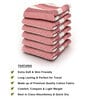 Pink Modern Checks 210 GSM 100% Cotton Bath Towel (Set of 6)