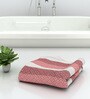 Pink Patterned 210 GSM Cotton Bath Towel