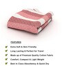 Pink Patterned 210 GSM Cotton Bath Towel