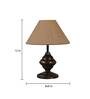 Pink Natural Fiber Shade Table Lamp With Copper Base