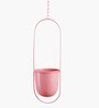 (1Pc) Pink Hanging Metal Plant Stand