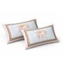 Pink Panel Design 180 TC Cotton King Bedhseet 2 pillow covers