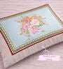 Pink Panel Design 180 TC Cotton King Bedhseet 2 pillow covers