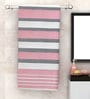 Pink Patterned 210 GSM Cotton Bath Towel