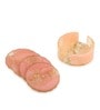 Set Of 4 Bright Pink Resin Petal Coaster