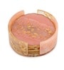 Set Of 4 Bright Pink Resin Petal Coaster