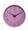 Pink Plastic 12-Inch Embossed Easy Numbers (Quartz Movement) Wall Clock