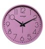 Pink Plastic 12-Inch Embossed Easy Numbers (Quartz Movement) Wall Clock