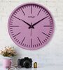 Pink Plastic 12-Inch Embossed Silent Numbers (Quartz Movement) Wall Clock