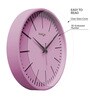Pink Plastic 12-Inch Embossed Silent Numbers (Quartz Movement) Wall Clock