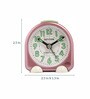 Pink Plastic Analog Alarm Table Clock