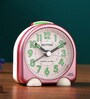 Pink Plastic Analog Alarm Table Clock