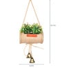 Plastic Pink Bonsai In Jute Duffle With Bells Artificial Plants