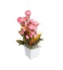 Pink Plastic Artificial Flower Pot