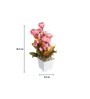 Pink Plastic Artificial Flower Pot