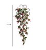 Pink Plastic Artificial Leaf Vine With Metal Wall Stand