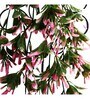 Pink Plastic Artificial Leaf Vine With Metal Wall Stand