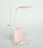 Dimmable Eye Protection LED Pink Shade Study Lamp with Plastic Base
