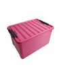 Pink Plastic Inplus Easy Clip Storage Box 40Ltr Desk Organizers