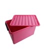 Pink Plastic Inplus Easy Clip Storage Box 40Ltr Desk Organizers