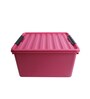 Pink Plastic Inplus Easy Clip Storage Box 40Ltr Desk Organizers