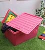 Pink Plastic Inplus Easy Clip Storage Box 40Ltr Desk Organizers