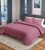 Purple Solid 500 TC Poly Cotton Double Bed Cover with 2 Pillow Covers