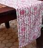 Malta (12x84) White & Pink Polycanvas Table Runner