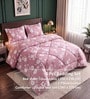 Pink Polycotton Floral 300 GSM 4pcs Comforter Set