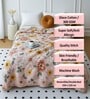 Pink Polycotton Floral 300 Gsm Soft Quilted Double Bed Comforter