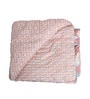 Pink Polycotton Floral 350 GSM Double Bed Reversible Quilted Comforter