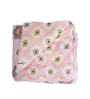 Pink Polycotton Floral 350 GSM Single Bed Reversible Quilted Comforter
