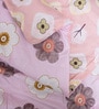 Pink Polycotton Floral 350 GSM Single Bed Reversible Quilted Comforter