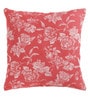 Pink Polycotton Floral 40x40 inches Cushion Covers Set of 2