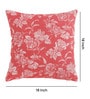 Pink Polycotton Floral 40x40 inches Cushion Covers Set of 2
