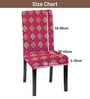 Pink Polycotton Geometric 14x18 Inches Chair Covers  (1 piece)