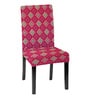 Pink Polycotton Geometric 14x18 Inches Chair Covers  (1 piece)