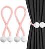 Pink Polyester (Set of 2) Curtain Tie Backs