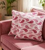 Pink Polyester Abstract 20x20 inches Cushion Covers Set of 2