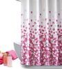 Pink Shower Polyester 6 Ft Semisheer Eyelet Shower Curtain