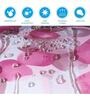 Pink Shower Polyester 6 Ft Semisheer Eyelet Shower Curtain