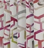 Pink Polyester Abstract 7ft Room Darkening Eyelet Door Curtains (2 Pc)
