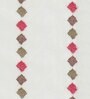 Pink Abstract Polyester 7 Ft Sheer Eyelet Door Curtain