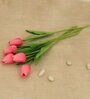 Pink Polyester Tulip Artificial Flowers