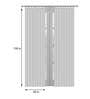Pink Polyester Floral 9FT Light Filtering Eyelet Long Door Curtains (Pack of 2)